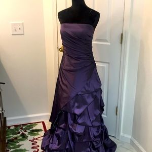 Frosted Purple Strapless Prom Dress - sz 9/10